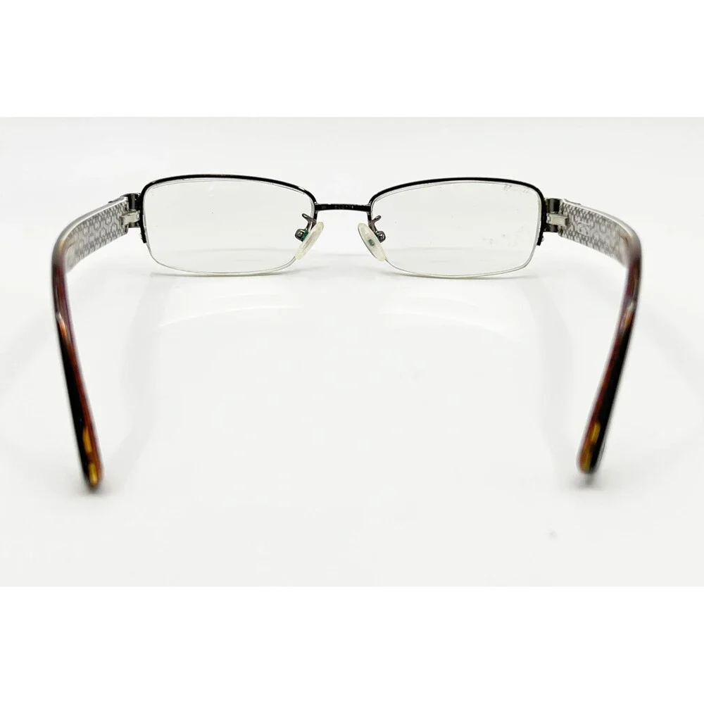 Coach Eyeglasses Women Dark Silver Black Rectangular HC 5027B Cecily 50-17-135